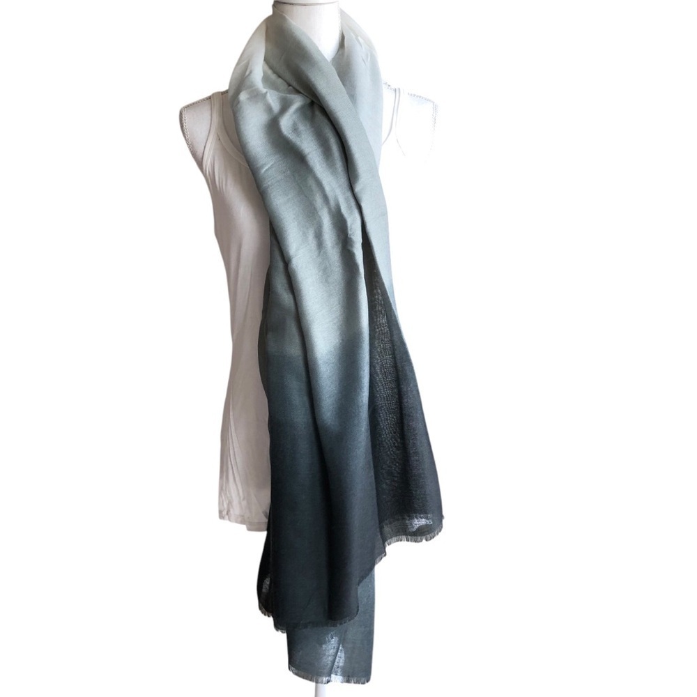Cushnie CarlyGradient Gray Ombre Scarf